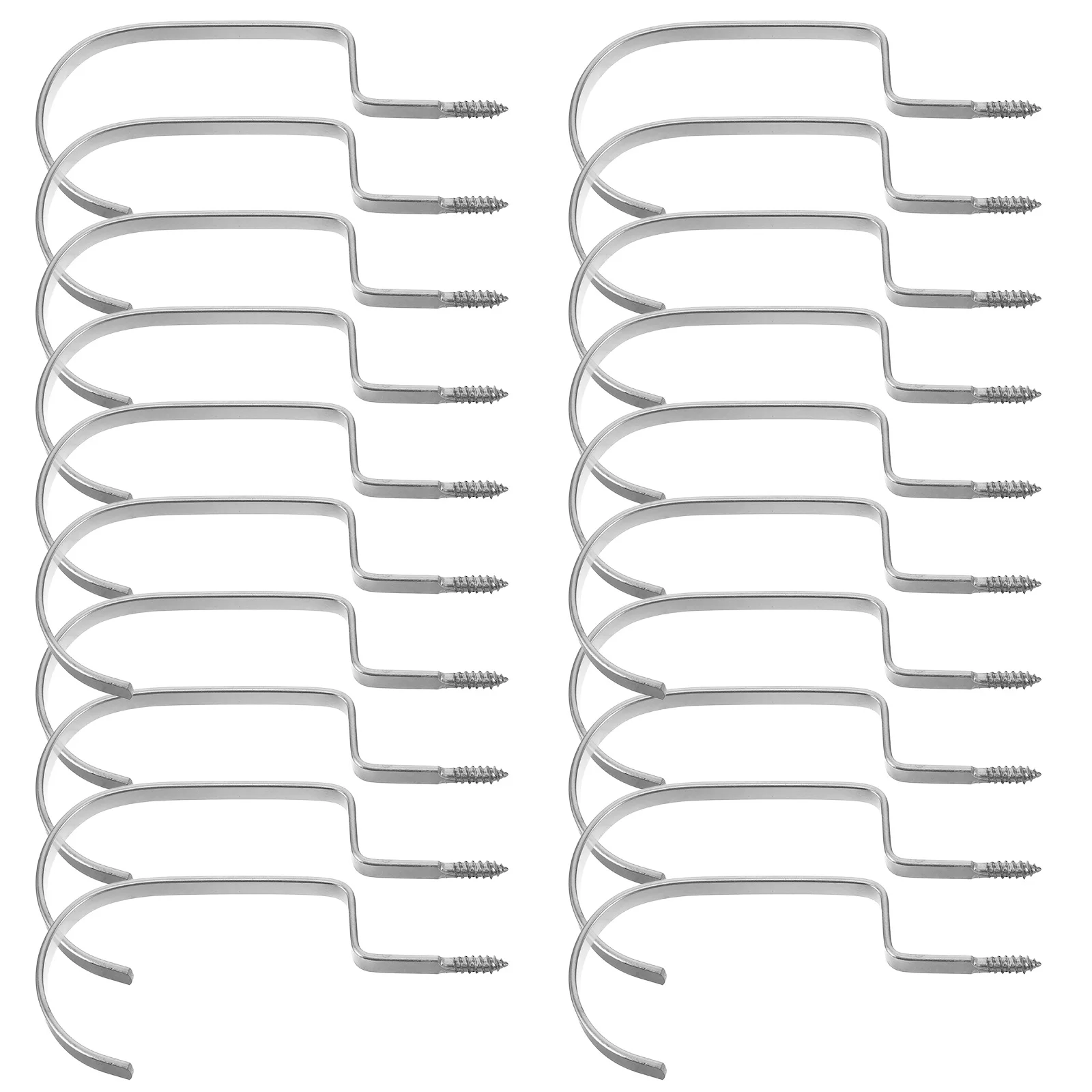 

20 Pcs Hanger Hook Heavy Duty Clothes Metal Screw- Pants Replacement Garments Flat Clothing Hangers