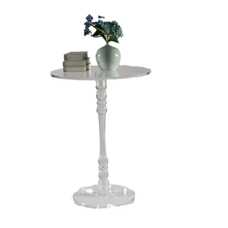 

Acrylic transparent coffee table round table simple Italian living room table reception room milk shop business leisure