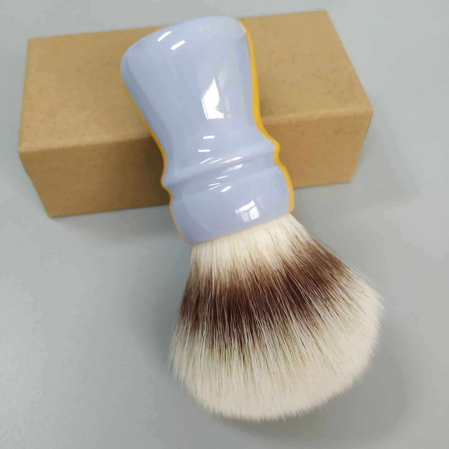 Dscosmetic New FL Brocha de afeitar de pelo sintético suave para hombre, afeitado húmedo con mango F1