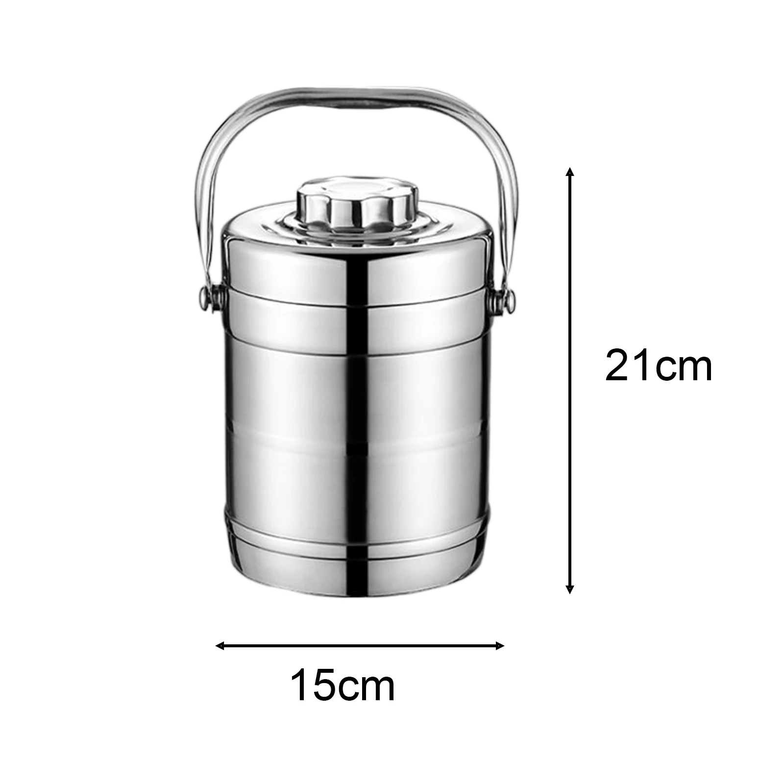 Thickened Stainless Steel Large Capacity Insulation Three-Layer Pot Bento Box Portable Leak-Proof Food Storage Container