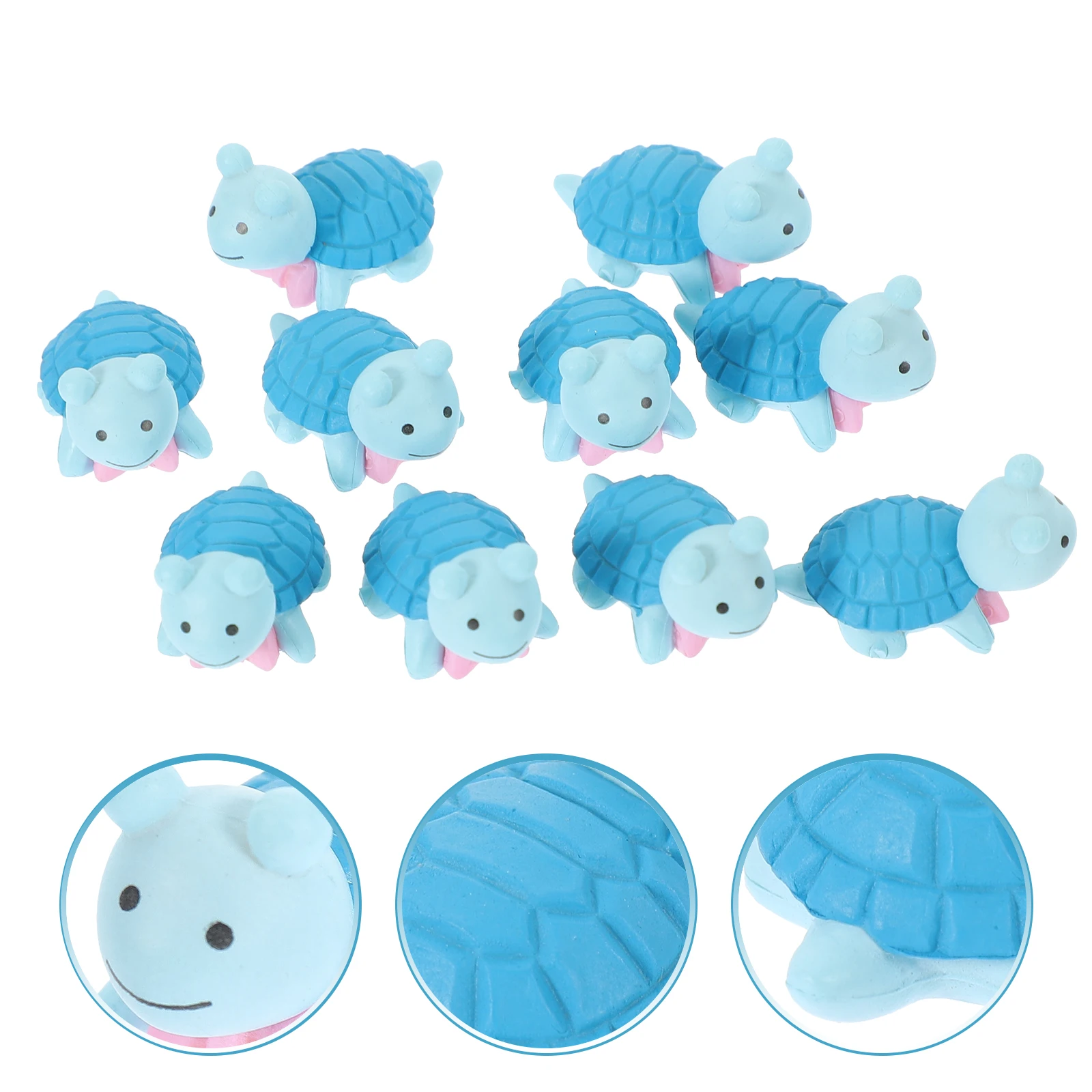 

10 Pcs Decorations Flowerpot Mini Turtles Figures s Plastic Small