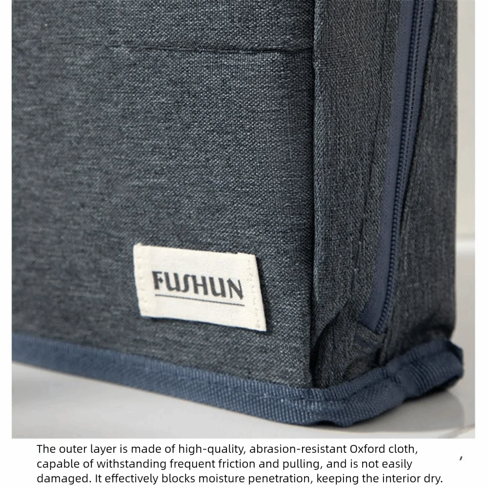 Large Capacity Vertical Makeup Bag Portable Multi-Compartment Student Stationery Bag Wear-resistant Partitioned