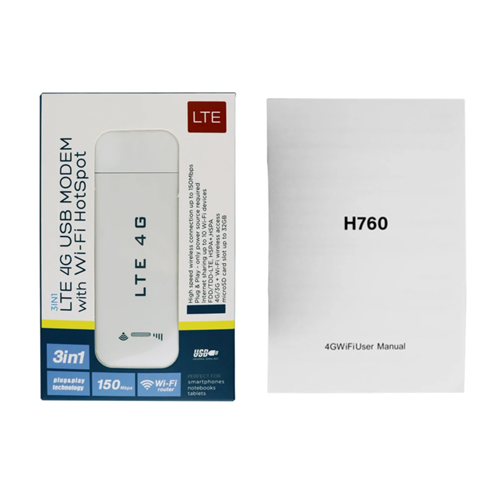 Dongle USB sem fio 4G LTE 150Mbps de alta velocidade com slot para cartão SIM para laptops notebook adaptador WiFi sem fio portátil