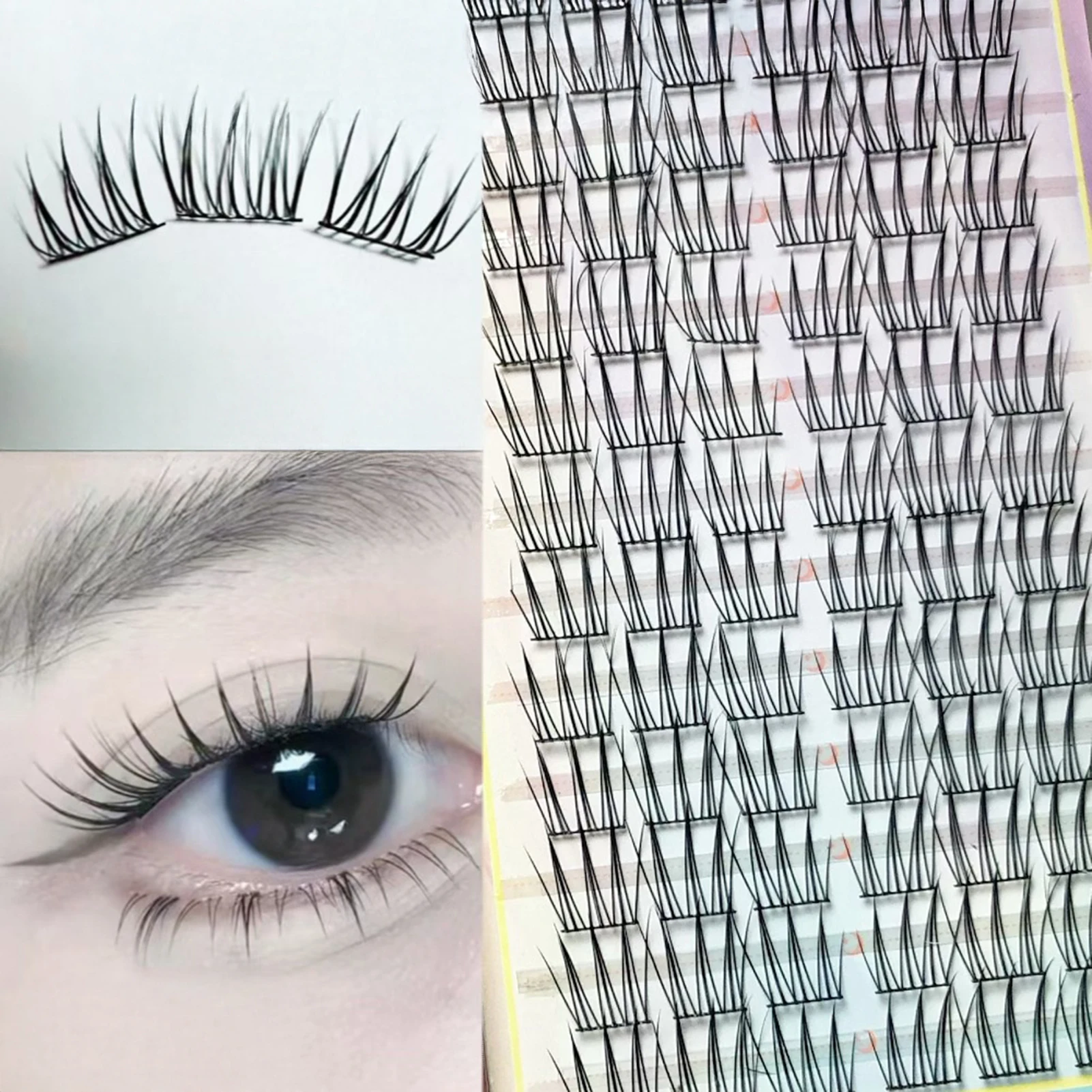 Large Capacity Individual Korean Idols False Eyelashes 7-13mm Girl Group Eyelash Extension Natural Volume For Daily Stage Makeup