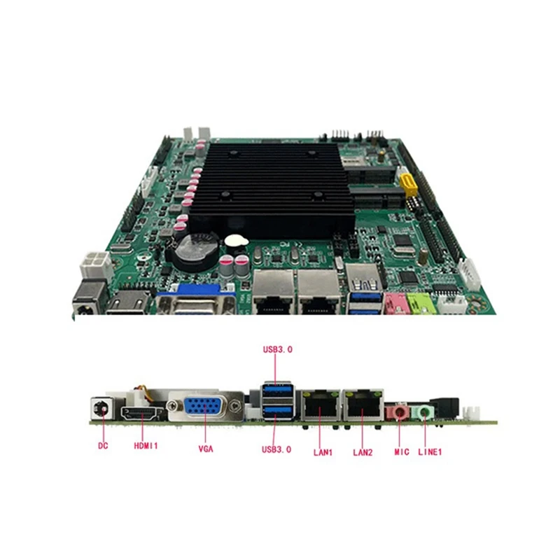 ITX-J1900-1L2C VER1.0 1 Network Port J1900 Quad-Core Industrial Gigabit Dual Network 6 Serial Port Motherboard