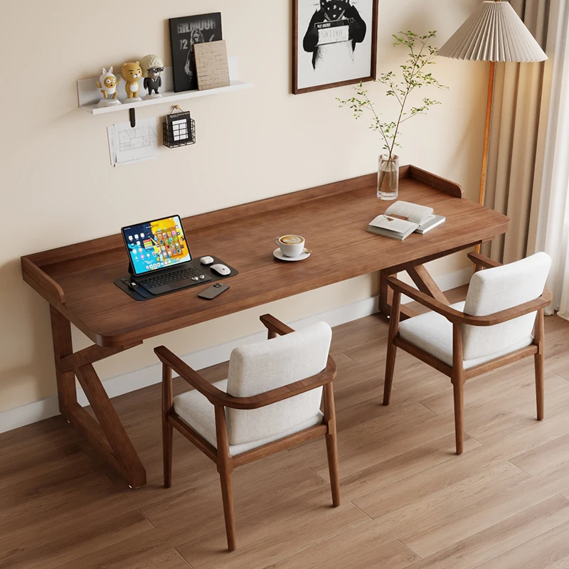 All solid wood desk Chinese horizontal hall sofa back long table with enclosure home study table writing office computer desk