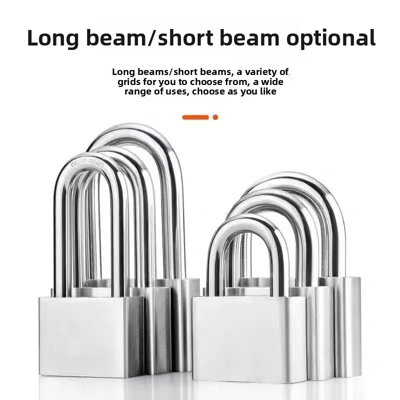 1PC Stainless Steel Same Key Open All Lock Waterproof Rust-Proof Tamper-Proof Lock Door Padlock Home Small Dormitory Beam Lock