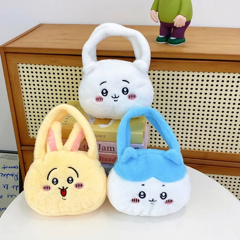 

Kawaii New Chiikawas Plush Bag Cute Cartoon Usagi Hachiware Handbag Girl Portable Crossbody Bag with Zipper Kawaii Birthday Gift