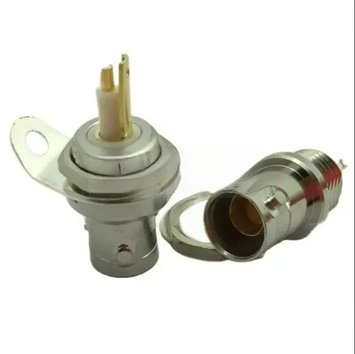 2pcs Triax BNC BJ77 Three Bayonets Triaxial BNC  KY Connect Tri-coaxial Triaxial Cable 1553B Total