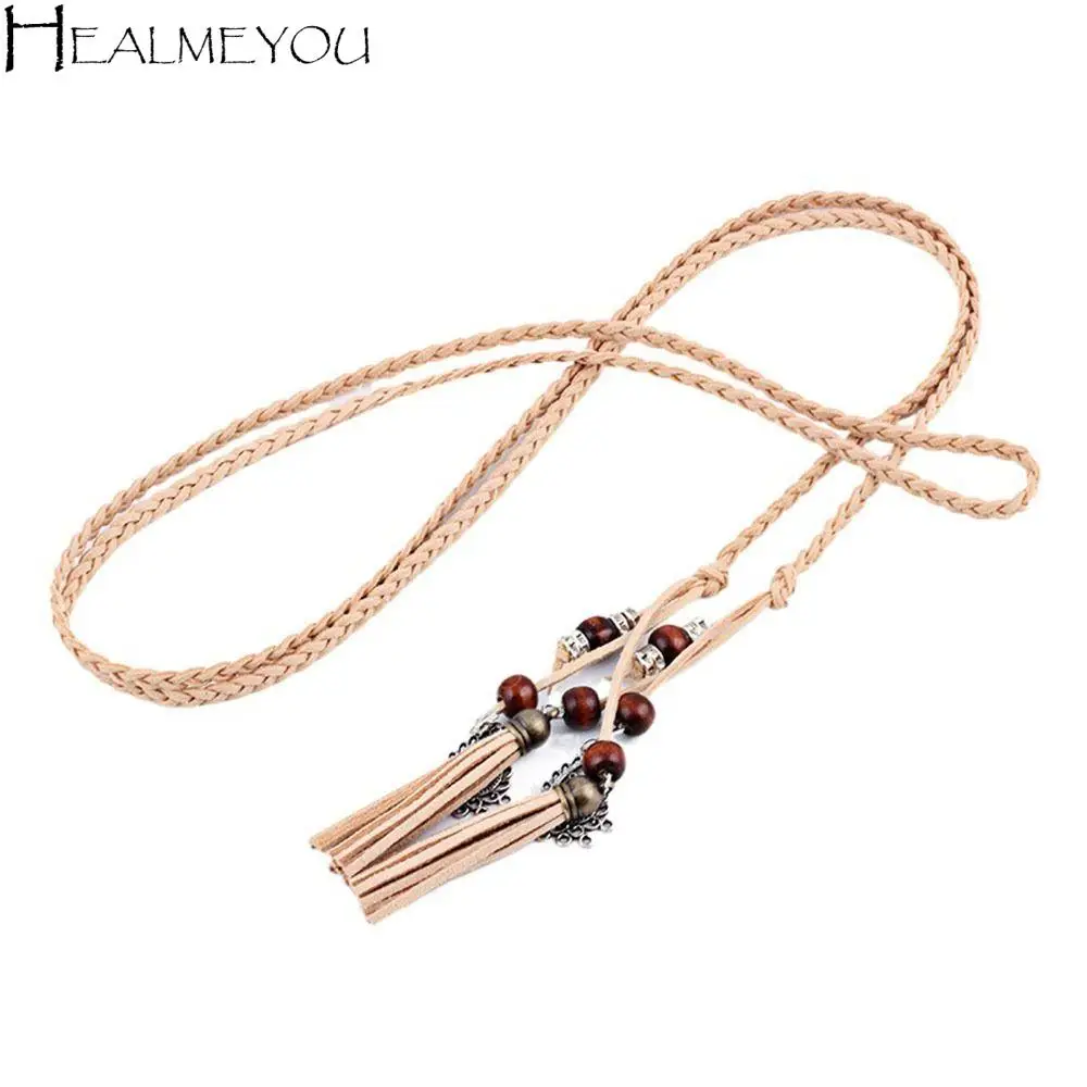 

Hair Rope For Women Waistband Woven Rope Boho Style Chinese Style Waist Rope Waist Chain Tassles Belts Braided Belt