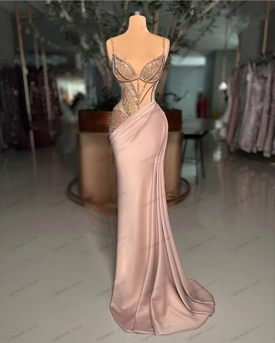 Graceful Prom Dresses Floor Length Evening Robes For Formal Party Spaghetti Straps Sweetheart Gowns Vestidos De Gala Customized