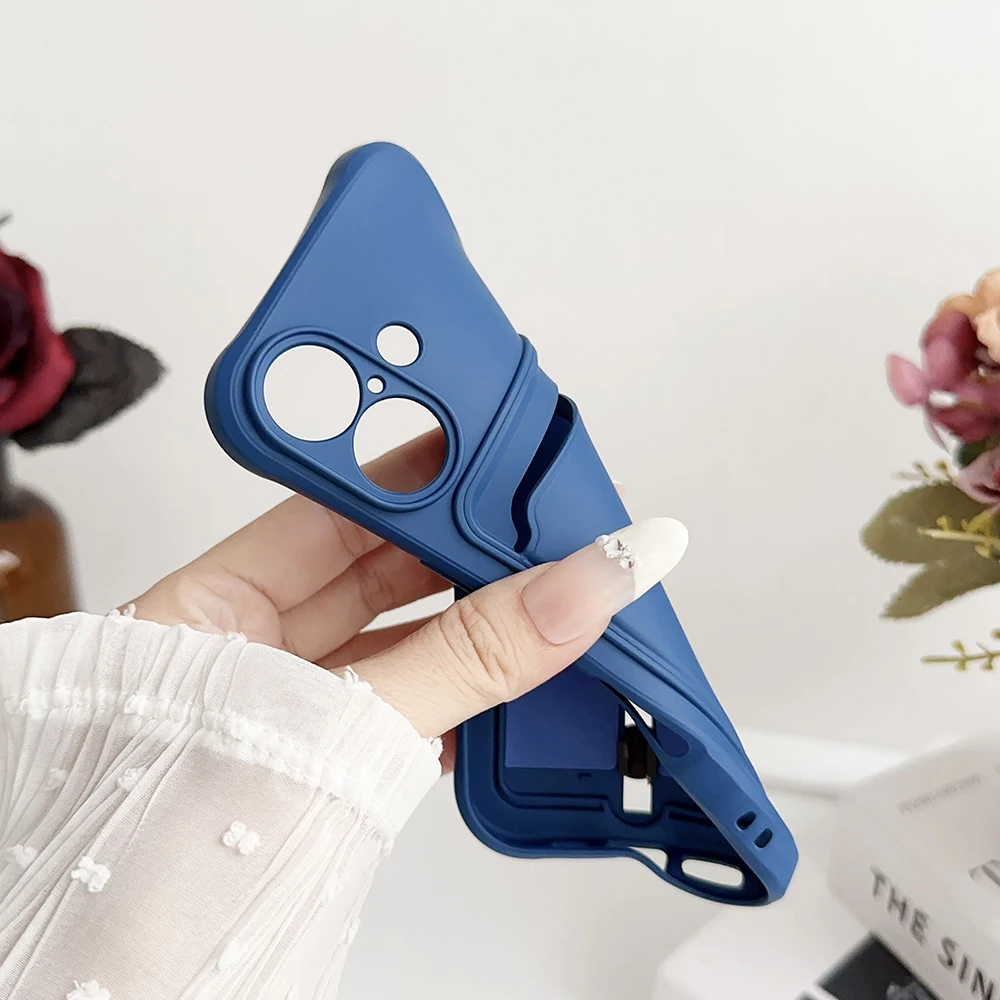 Weiche Silikon-Kartenhalter-Brieftaschen-Handyhülle für iPhone 17 16 16e 15 14 Plus 13 12 Mini 11 Pro Max Plus mit Kameraschutzabdeckung – Detail 15