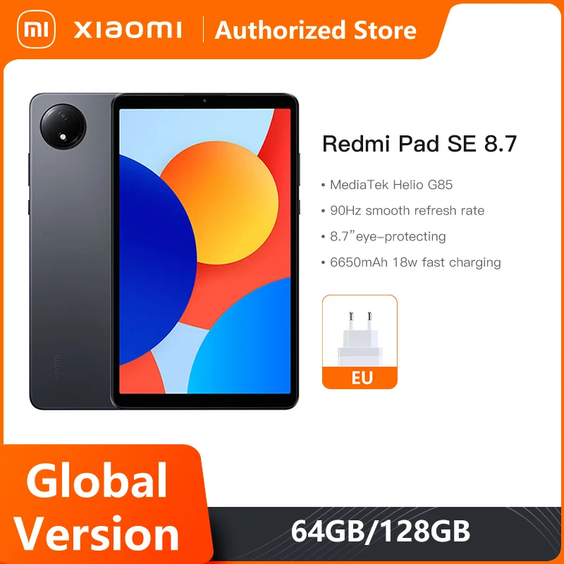 정품 샤오미 레드미 패드 SE 8.7, 64GB, 128GB, MediaTek Helio G85, 90HZ, 8.7 인치 화면, 6650mAh, 안드로이드 U 글로벌 버전 태블릿 미 패드 