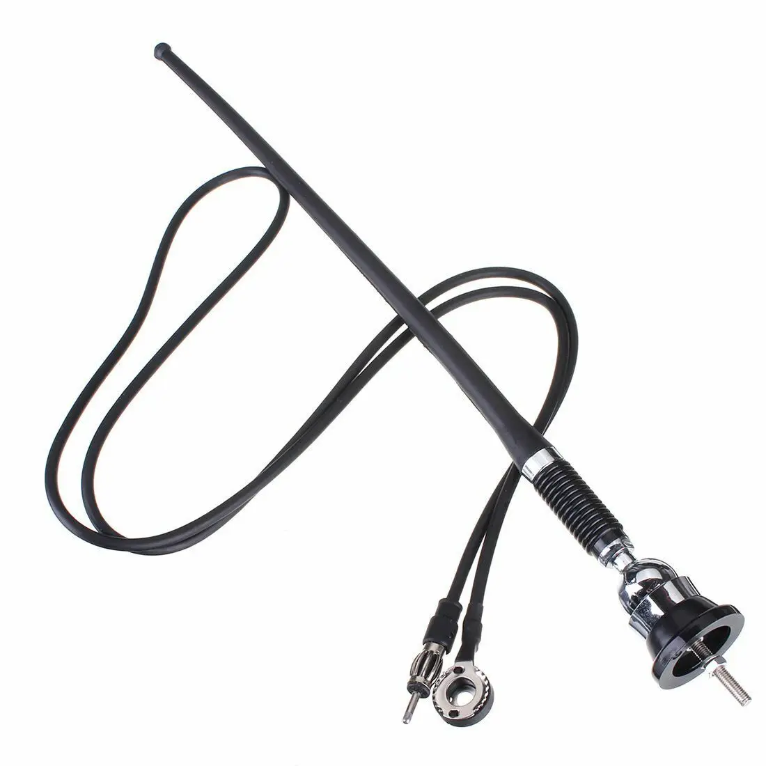 Universal Car Roof Radio Antenna Car Radio Aerial AM-FM Rubber Antenna Cable Flexible Roof Mount Signal Aerial For Car Vehicle