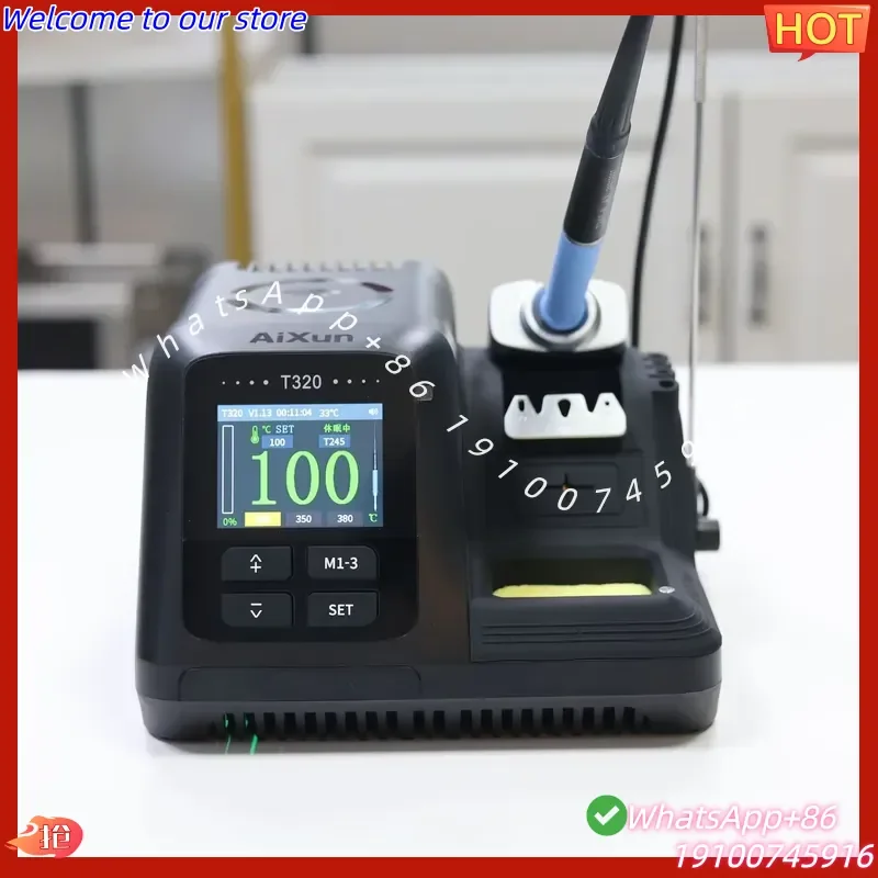 2026 Pro-Grade T320 Touch-Control Soldering Station with T210/T245 Tips HD IPS Interface New Condition