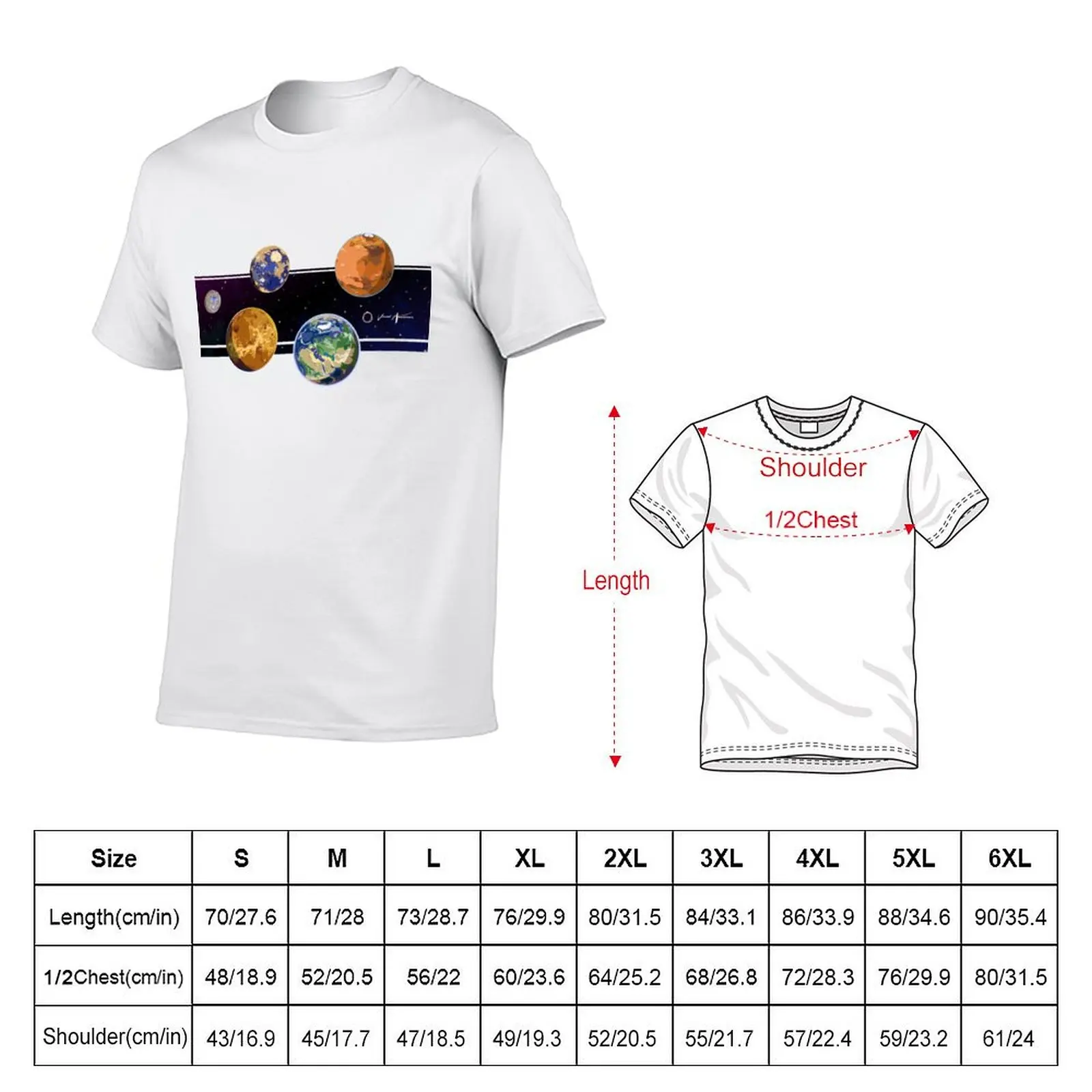 Wonder of Inner Solar System T-Shirt man tshirt t shirts for man slim fit T-Shirt