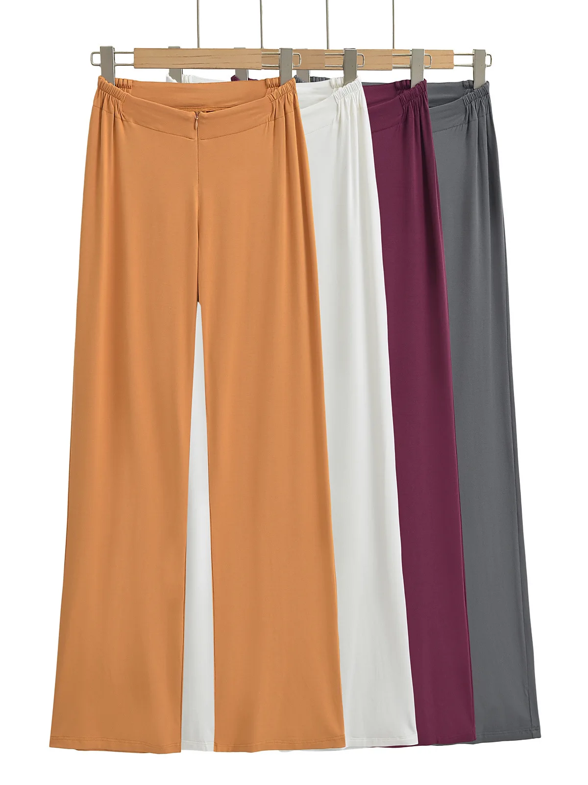 Low Waist Fitn Yoga Casual Pants Women Street Sle Wide Leg Pants Zipper Closure Comfortable Loose Fit Spring Season