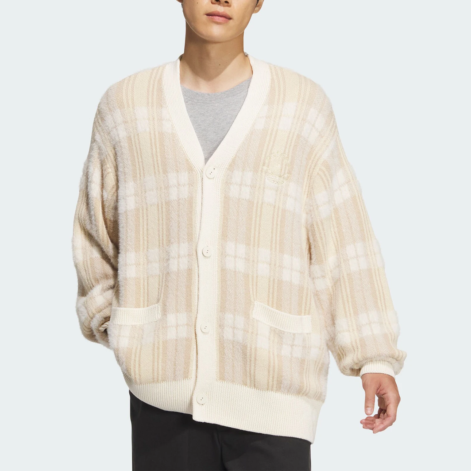 

Adidas genuine Trefoil Men's Knit Warm Stripe Casual Jacket JC6846