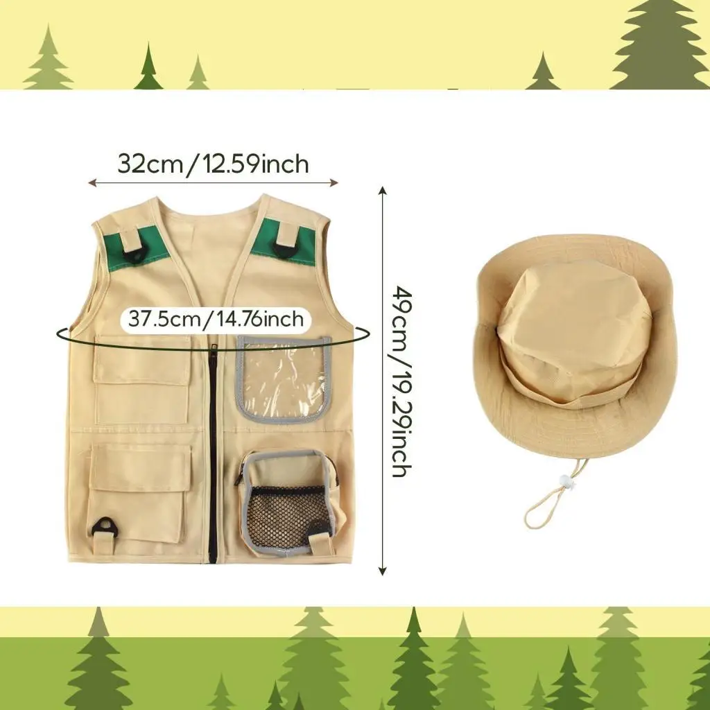 Kids explorer Outdoor Adventure Performance Costumes and Props Carnival Props Cosplay Costumes for Toddlers girls and boys