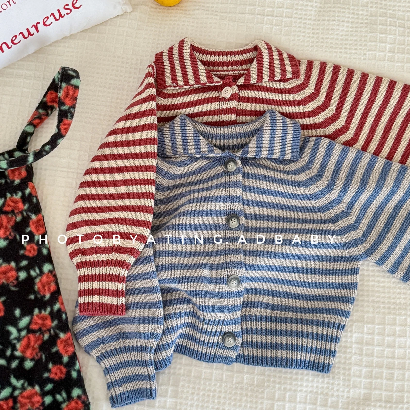 

Sweater 2025 Autumn and Winter New Children's Clothing Korean Style Boys and Girls Fashion Striped Simple Casual Knitwear