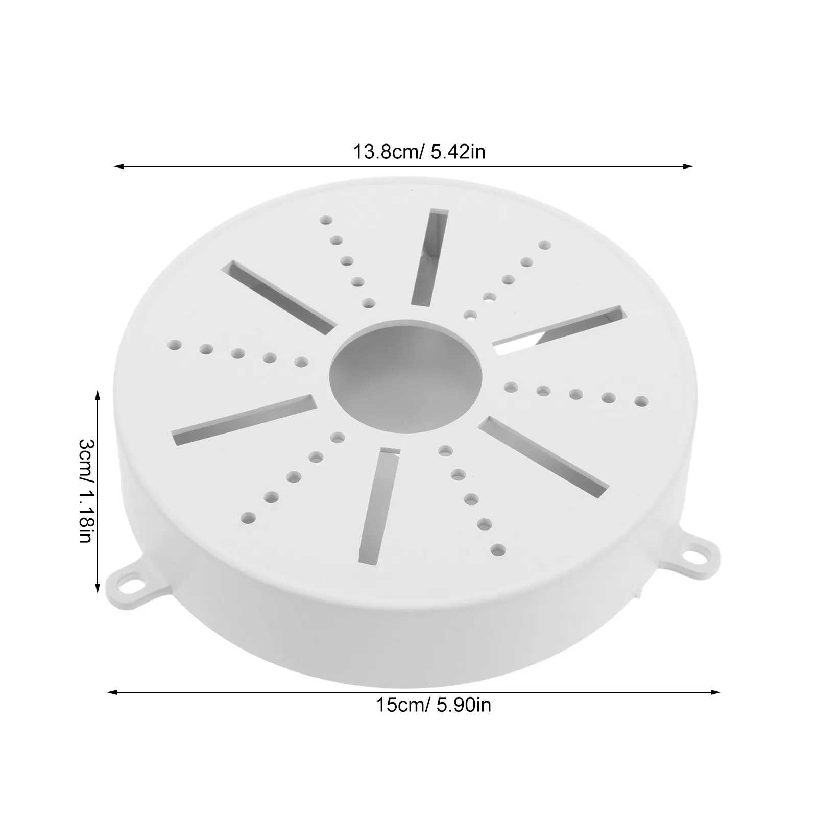 2Pcs Dome Camera Junction Box Security Camera Round Mount Base Cable Management Box Flush Mount Indoor Outdoor Cctv Cable Hider