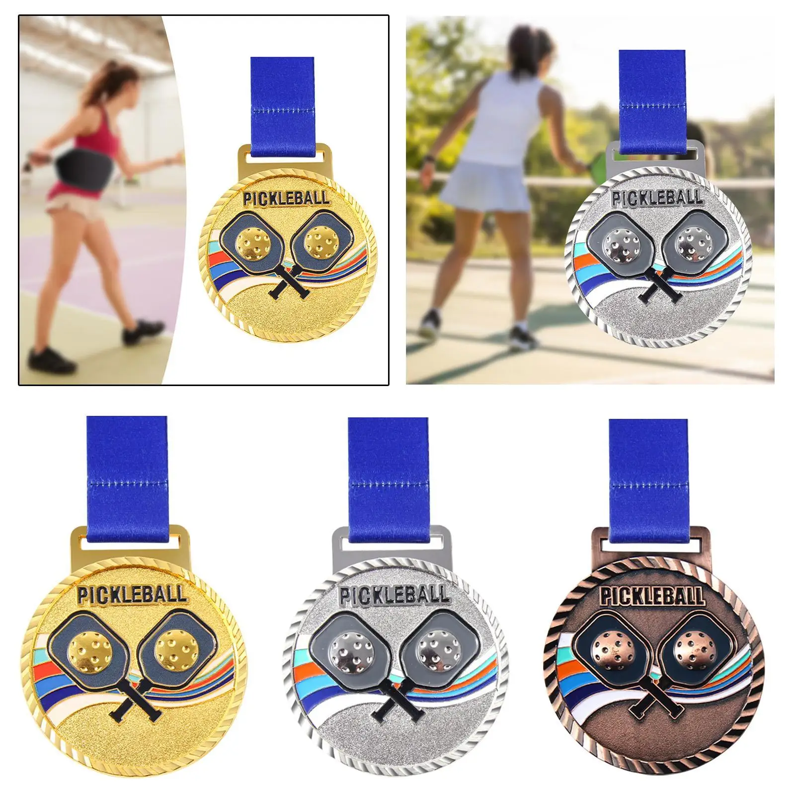 Pickleball Winner Medal Zinc Alloy Elegant Trophy Home Decor Sports Achievement for Tournament Celebration Recognition