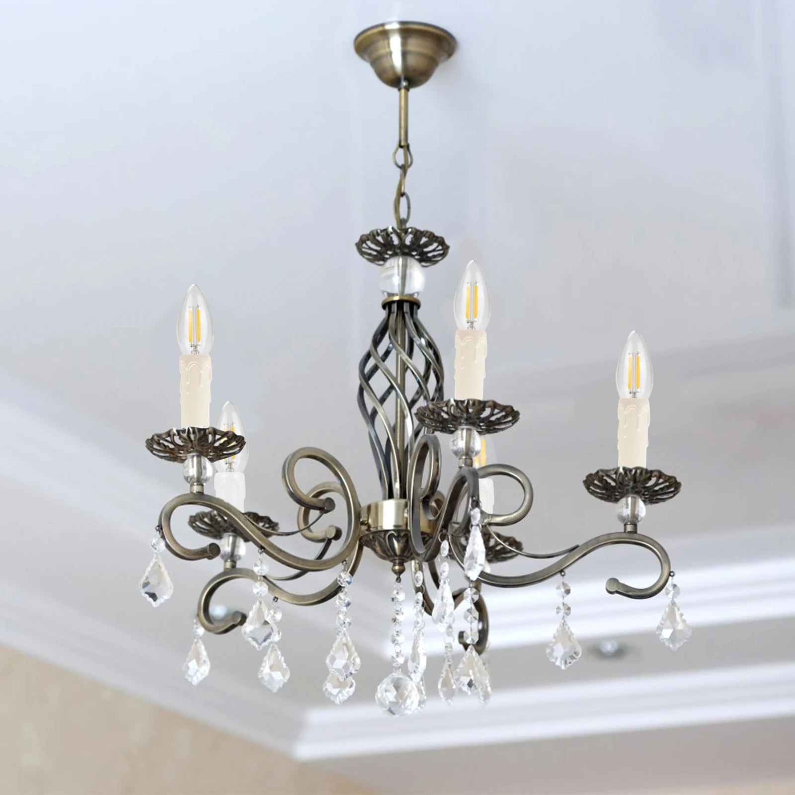 

20 Pcs Tear Casing Chandelier Artificial Covers Plastic Sleeves Durable Waterproof Retro Romantic Design