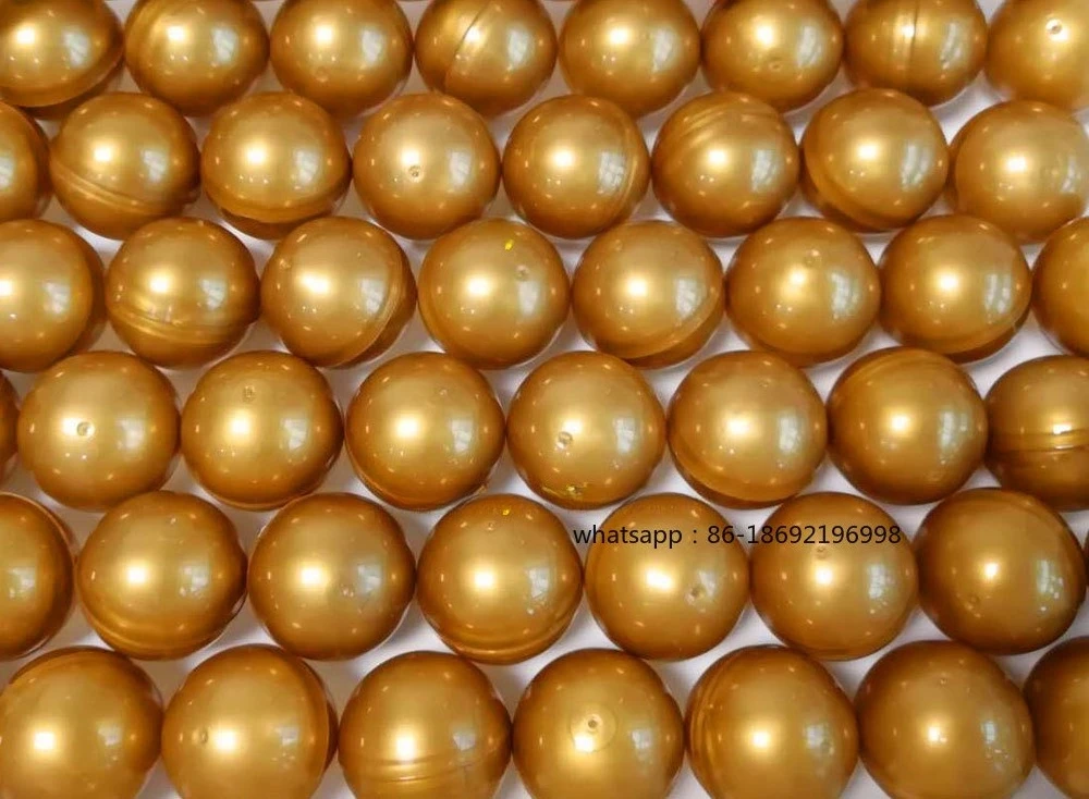 Concha de caramelo totalmente transparente de 32 mm, concha de lotería de colores, bola de lotería dorada, huevo dorado, juguete.