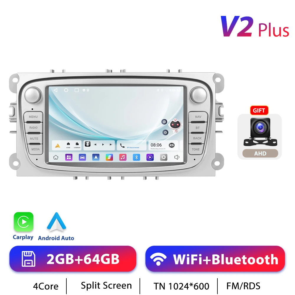Carplay Android Radio Voor Ford Focus 2 2008-2011 S-Max Mondeo Galaxy C-Max Auto Multimedia Speler Gps Stereo Intelligent Systeem