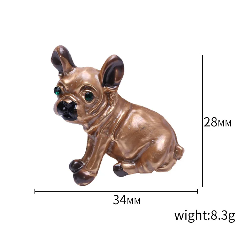 Cartoon Cute French Bulldog Dog Brooches for Women Kids Animal Unisex Pin Coat Suit Bag Accessories Party Birthday Daily Gifts