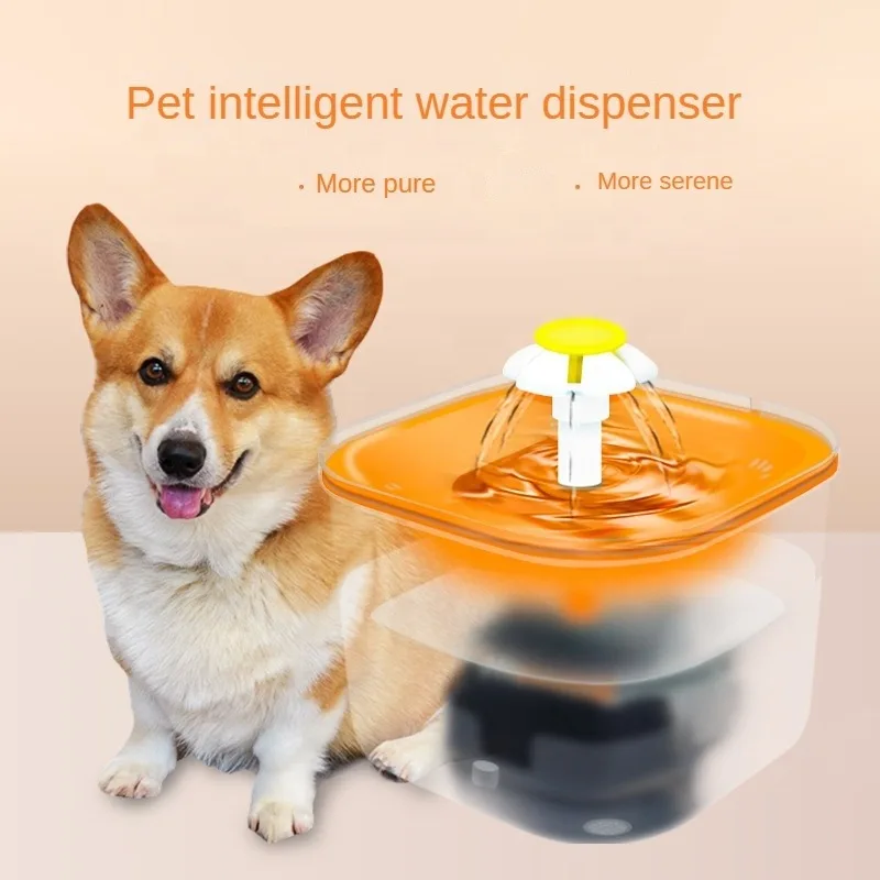 

Dog Water Fountain 2L Cat Fountain Ultra Quiet Upgraded Dog Drinking Bowl Automatic Pet Water Dispenser with Replaceable Filters