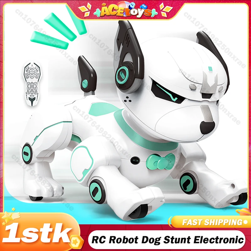 RC Robot Dog Stunt Electronic Dog Robot Walking Dancing Toy Program Intelligent Touch Remote Control Electric Puppy Toys for Kid