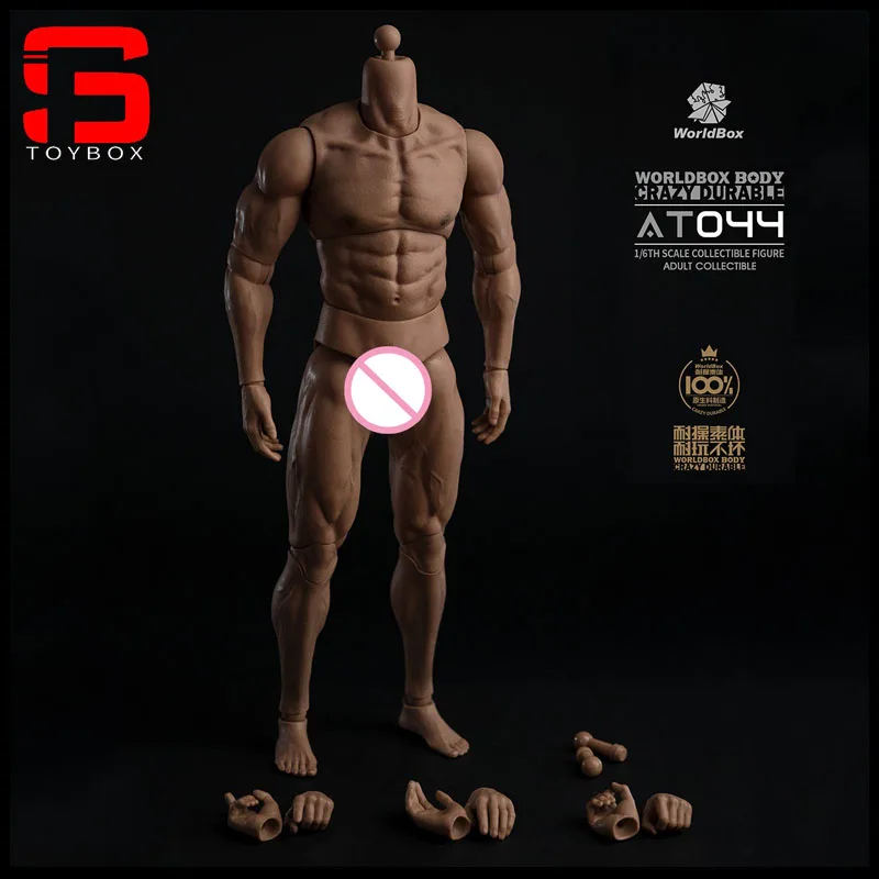 

Worldbox AT044 1/6 Male Durable Durable Articulated Body 31cm Male Soldier Strong Muscle Action Figure Joint Body