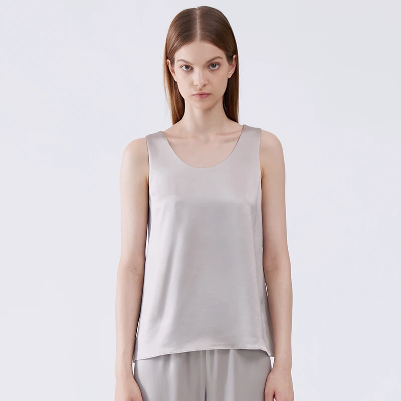 

Женская майка MOMANCE с круглым вырезом из атласного ацетата с текстурой «водная волна», простая и универсальная, для повседневной носки и делового стиля