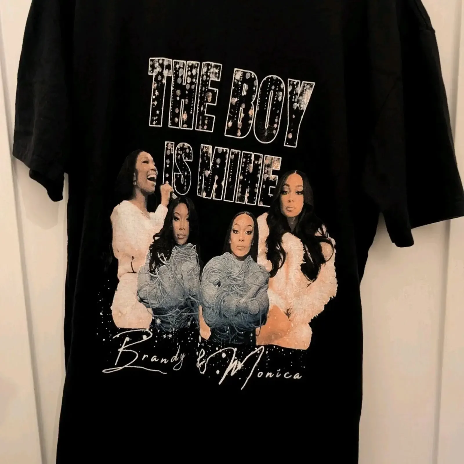BRANDY MONICA The Boy Is Mine TOUR T shirt 2025 R B pop music live Size SMALL vintage Washed Top For Everyday Wear Breathable
