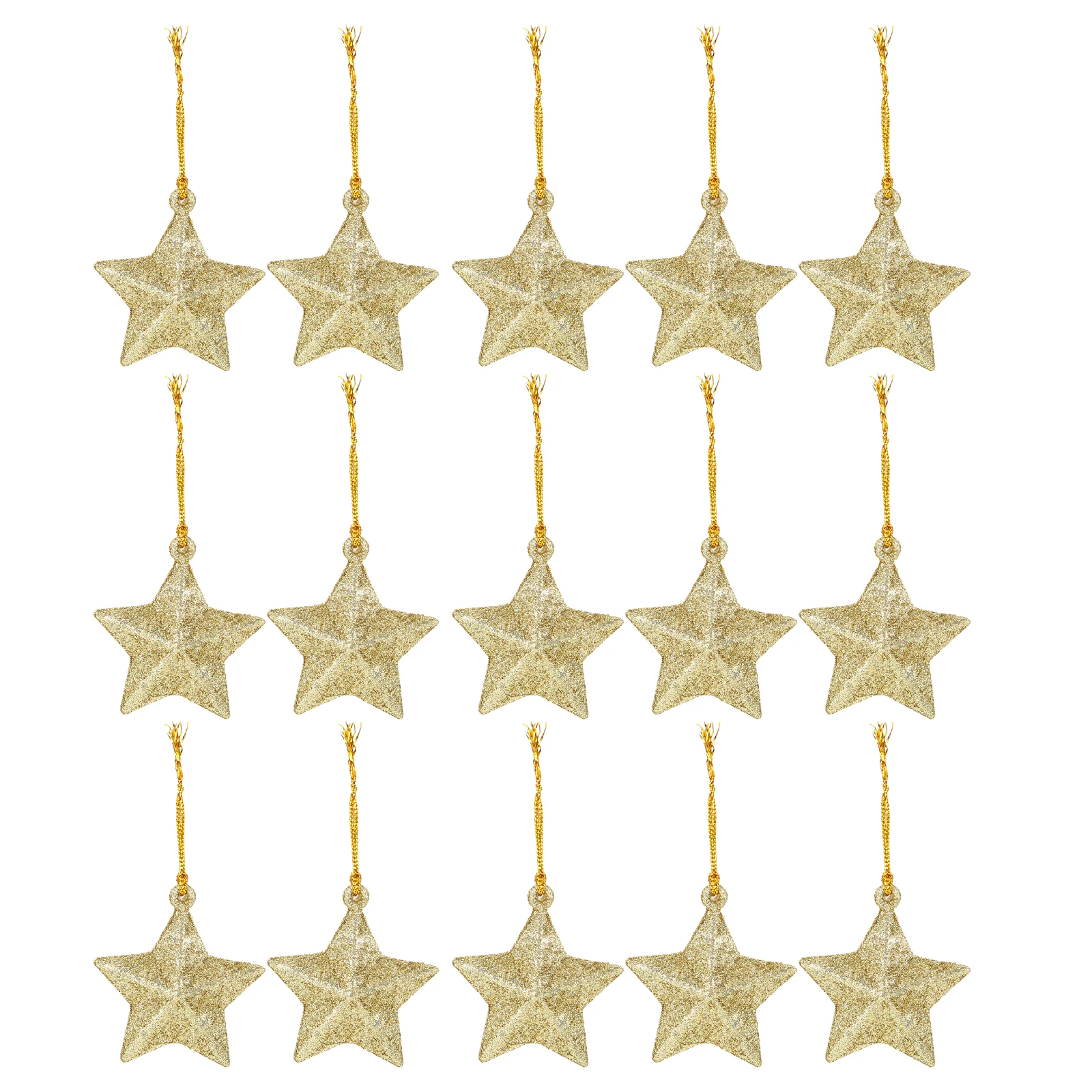 

30 Pcs Little Star Pendant Christmas Party Decorations Indoor Tree Rustic Ornaments Pendants Fairy Topper Treependant