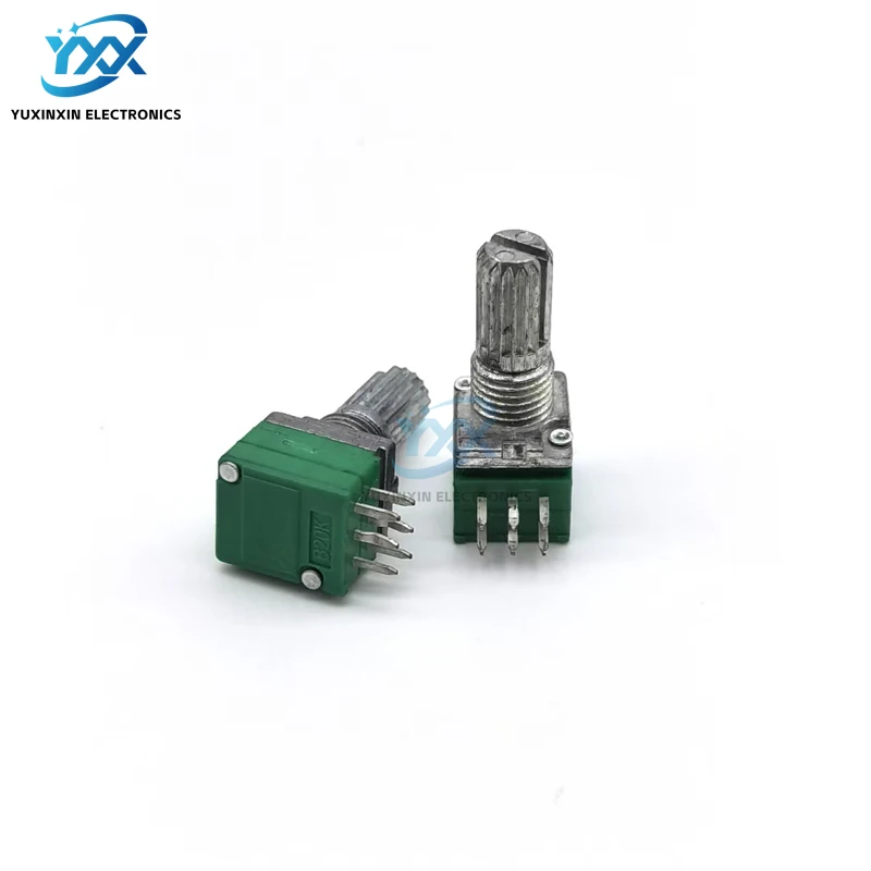 5 قطعة RK097G مقياس الجهد المزدوج B5K/B10K/B20K/B50K/B100K ، 6-Pin مختومة مضخم الصوت الجهد مع غسالات صواميل رمح