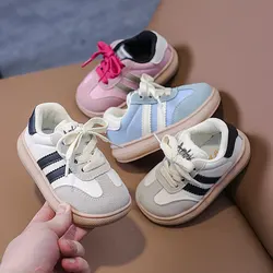 Kid's Shoes Children Casual Shoes New Fashion Soft Boys Sports Shoes Students Lace-up Light Sneakers for Girls Versatile Shoes