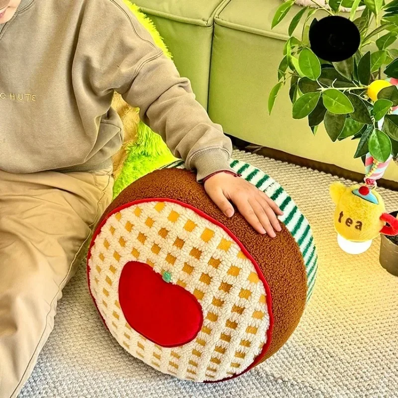 Cute Colorful Dopamine Floor Pouf Washable Tatami Seat Soft Ottoman Lazy Sofa for Bedroom Living Room INS Style view 2