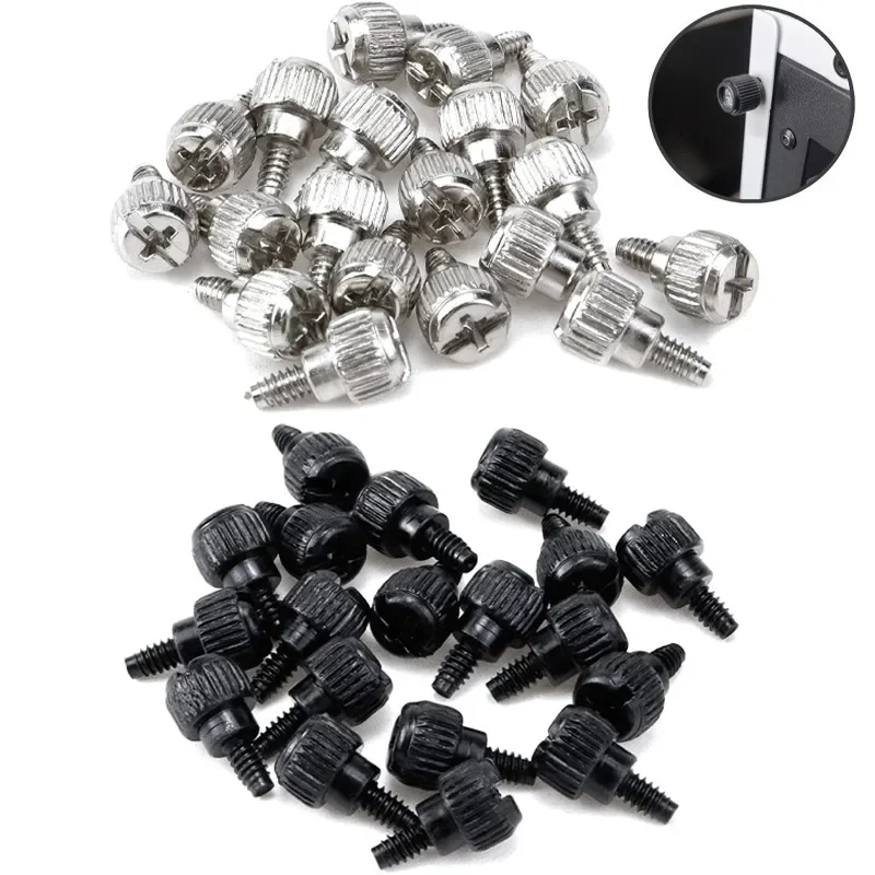 

10/20Pcs Hand Tighten Thumb Screw PC Computer Case Cover Screws Black/Nickel Motherboard Screws for PC Case Cover Hard Drives