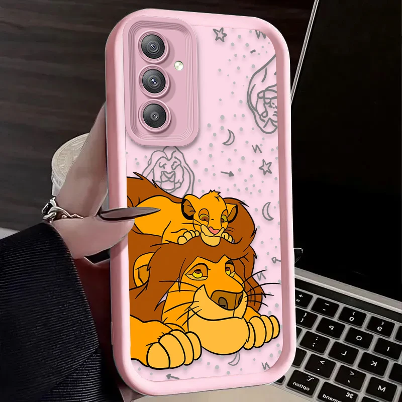 Cartoon Disney Lion King Telefoon Case Voor Samsung Galaxy A14 A15 5G S21 S22 S23 S24 5G FE Plus Ultra A25 A35 A52 A53 A54 A55 5G