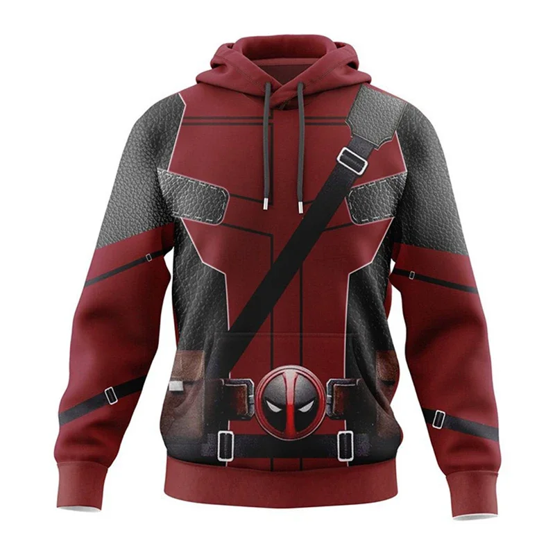 Movie Deadpool Wolverine Cosplay Costume Adult Unisex Superhero Hoodie Jacket Party Halloween Casual Zipper Coat