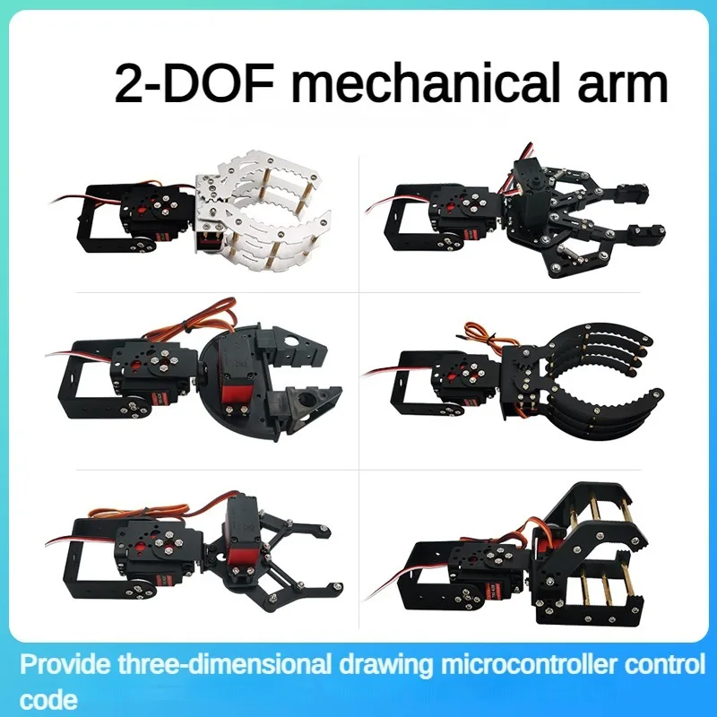 2 Dof Mechanical Arm Gripper PWM Servo Control 170mm Opening Claw Handling Competition DIY Kit Programmble Robot Arm Accessories
