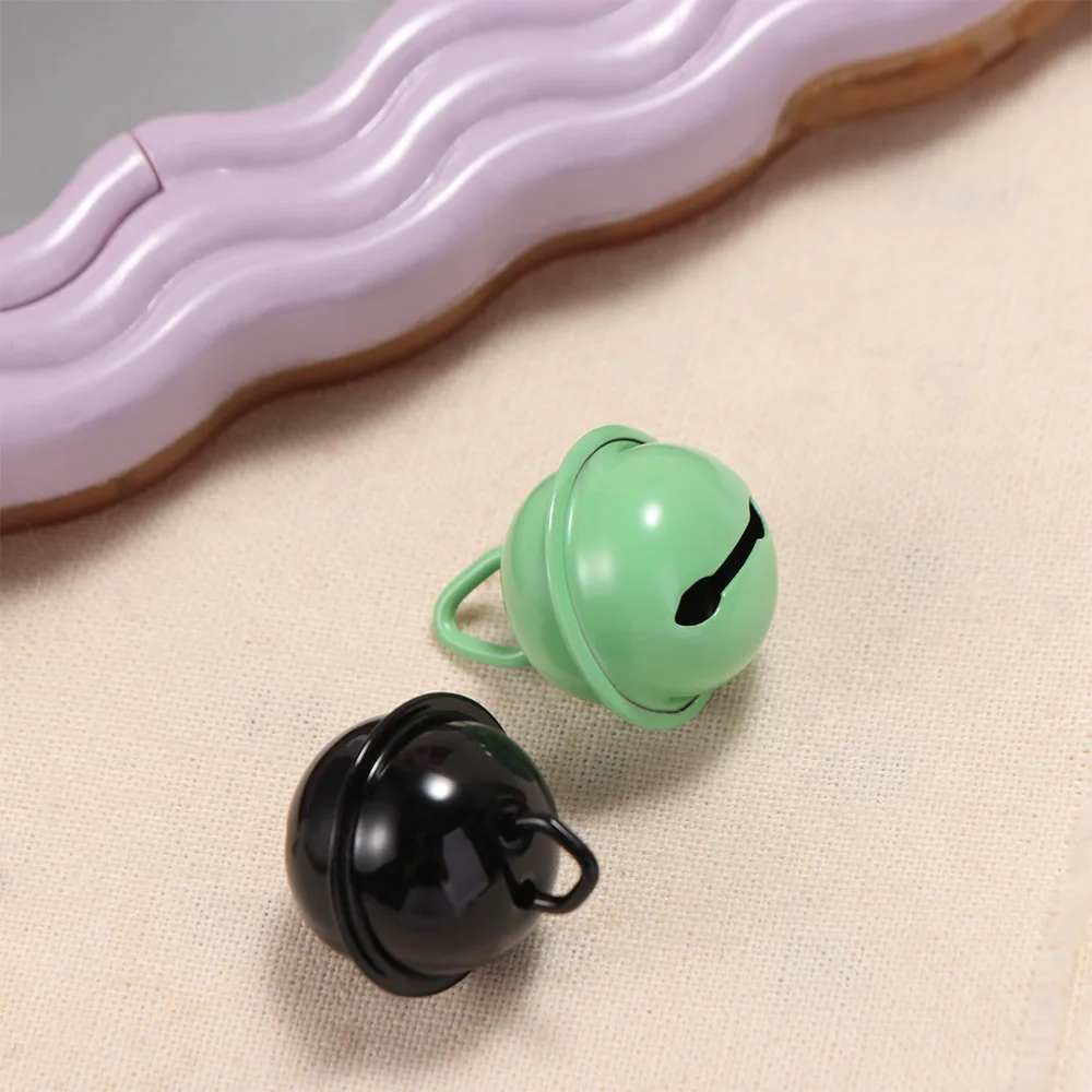 5pcs 18mm Jingle Bells Metal Beads Candy Color Bell Colorful Bell Keyring Pendant Jingle Bells Metal Bell
