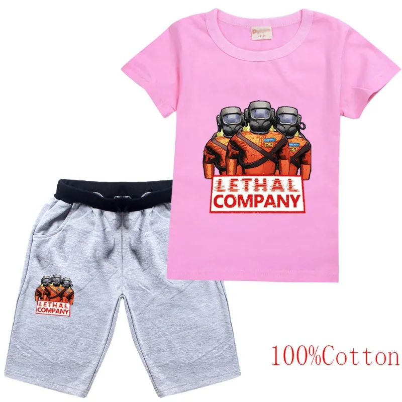 Tödliche Business Cosplay Kleidung Kinder Casual Sportswear Junge Mädchen unsichtbare Monster T-Shirt und Shorts 2-teilige Set Kleidung