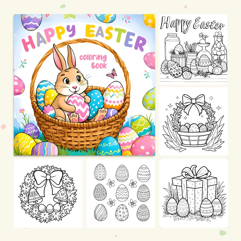 Easter Bunny Coloring Book Fun Spring Holiday Illustrations for Adults Stress Relief Relaxation Gift