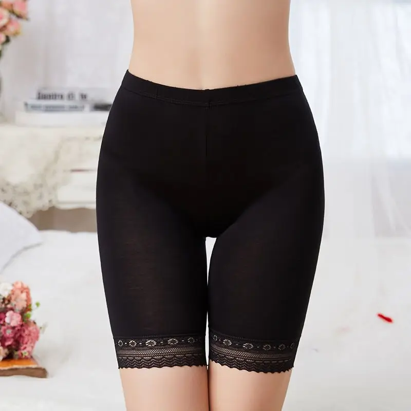 New Safety Pants for Women Large Size Fat MM Five-point Leggings Anti-exposure Women's Summer Lace Insurance Pants Shorts