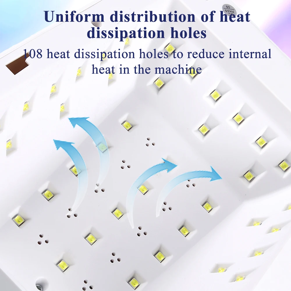 Oplaadbare UV LED-nagellamp Gellak nageldroger met PU-handkussen Nail Art-manicure voor thuis en salon met een nagelvijl