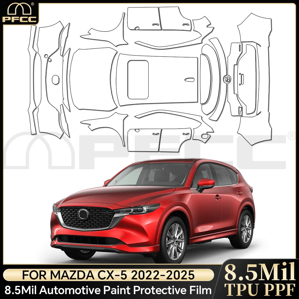 

TPU For Mazda CX5 CX-5 2022-2025 Anti-scratch Paint Protection Film Pre-cut PPF Car Body Clear Bra Invisible Resistant Kit