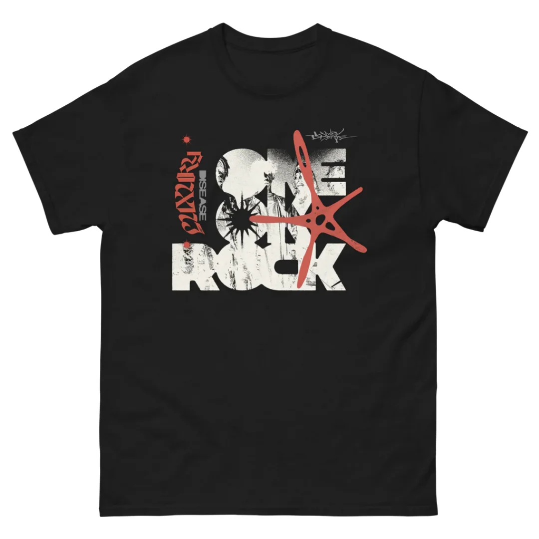ONE OK ROCK LD Album Cover Tee Rock Retro Grafik T-Shirt Sommer Sport Reine Baumwolle Herren T-Shirt Kinderkleidung T-Shirt Y2k Damen ﻿